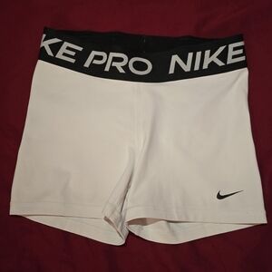 Women's Nike Pro Shorts - White